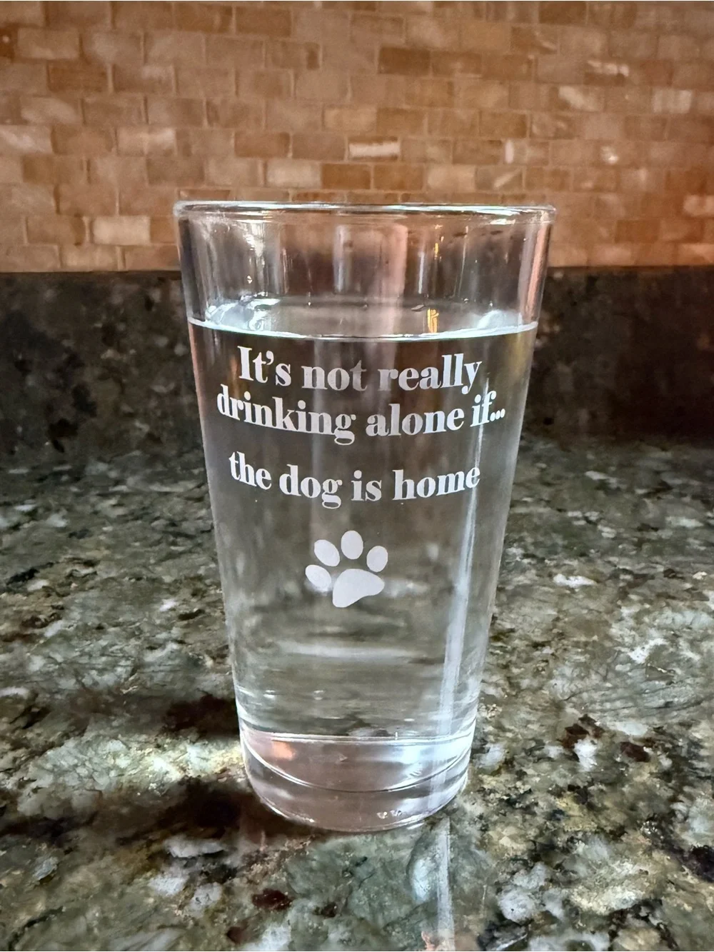 16 oz beer‎ glass It’s not really drinking alone if your dog is home